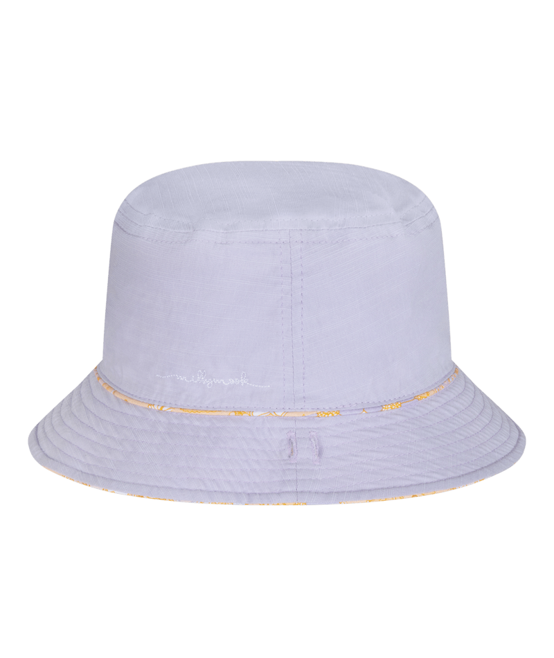 Millymook Girls Bucket Hat - Purple Pink With Flowers Print - Augusta